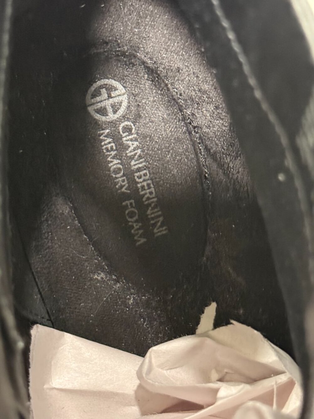 Giani Bernini Black "Cherub" Buckle Wedge Ankle Booties Size 9W - Picture 8 of 8